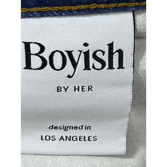 NWT Boyish by Her Women’s 26 Blue Billy Taxi Driver Raw Hem Tapered Jeans Casual - Picture 3 of 10